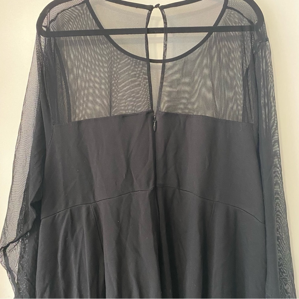 Torrid Black Long Sleeve Mesh Top‎ Dress 6X - Picture 5 of 6